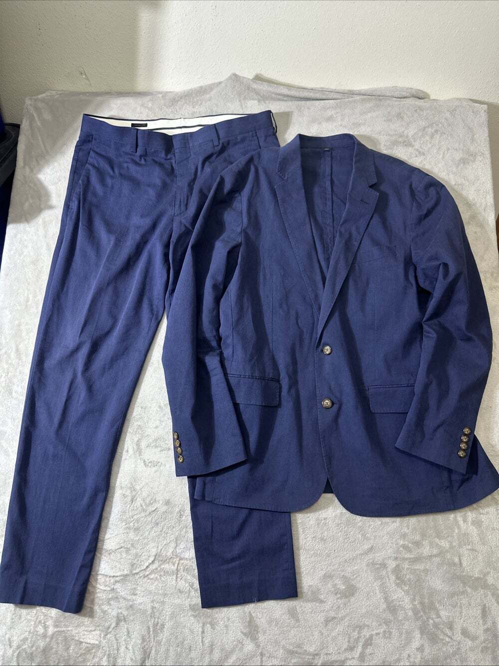 J.Crew Ludlow Men’s 40R Blue Slim Fit Suit Blazer Pants 32x30 Two Piece Set